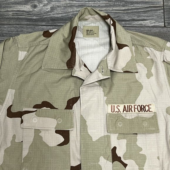 US Air Force Combat Military Coat Desert Jacket Medium Regular Camouflage Beige - Picture 5 of 16